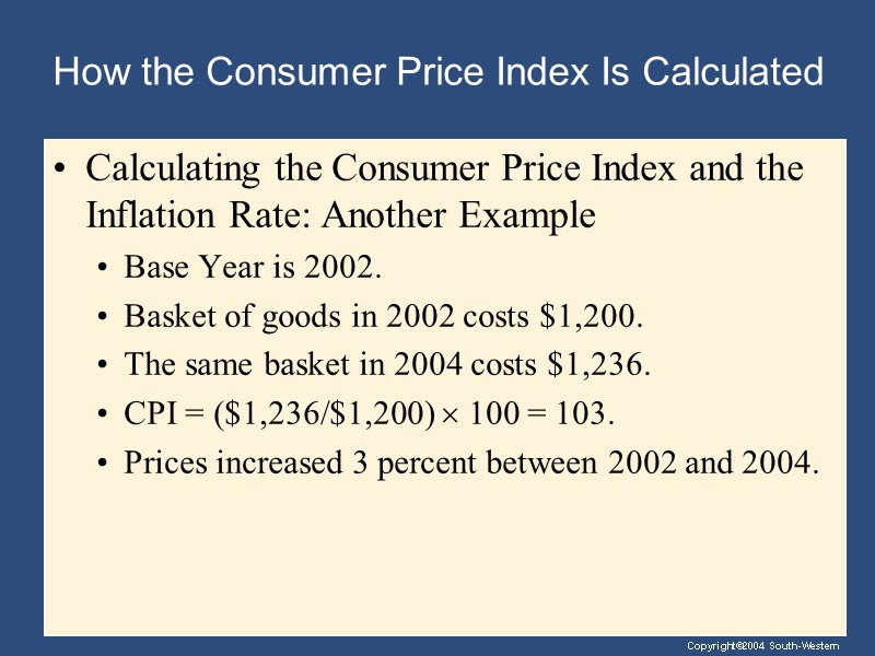 How the Consumer Price Index Is Calculated Calculating the Consumer Price Index and the